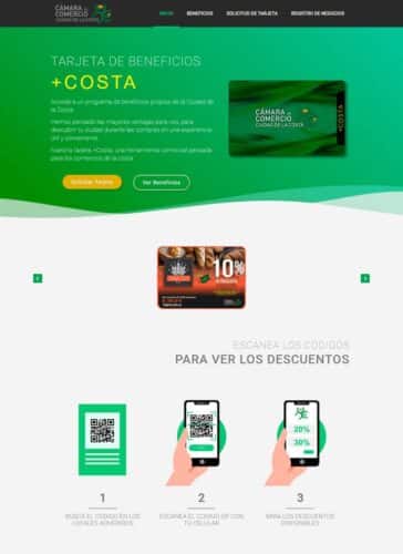 foto del sitio web Tarjeta + Costa