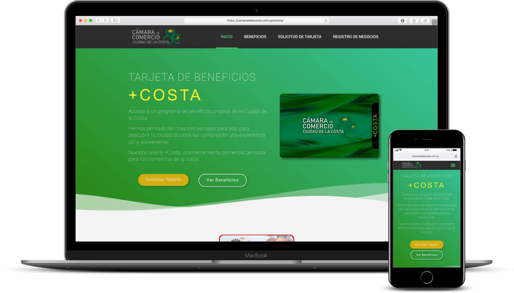 foto del sitio web Tarjeta + Costa